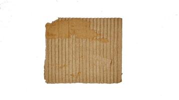 Square Cardboard wavy pattern background with white background photo
