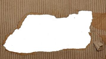 Paper Cardboard wavy pattern background with white background photo
