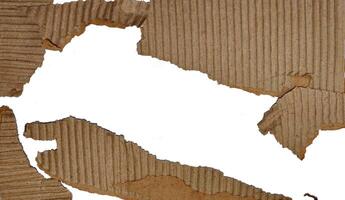 Cardboard wavy pattern background with white background. photo