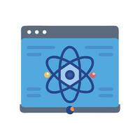 Science Website Atom Interface Design Element Illustration vector