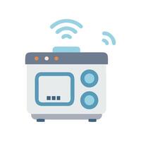 Smart retro radio with internet connection and wifi vector