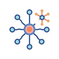 Network connection network node network concept isolated in black vector