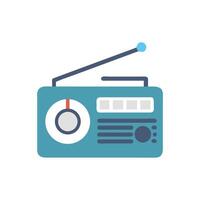 Retro Radio Illustration on Black Background for Design vector