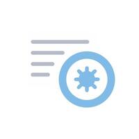 Virus Detected Document, Data Protection Icon, Malware Scan vector
