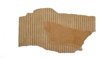 Brown old paper box texture or cardboard with torn for design background photo