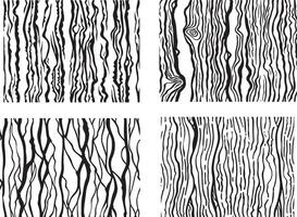 four different wood grain patterns vector