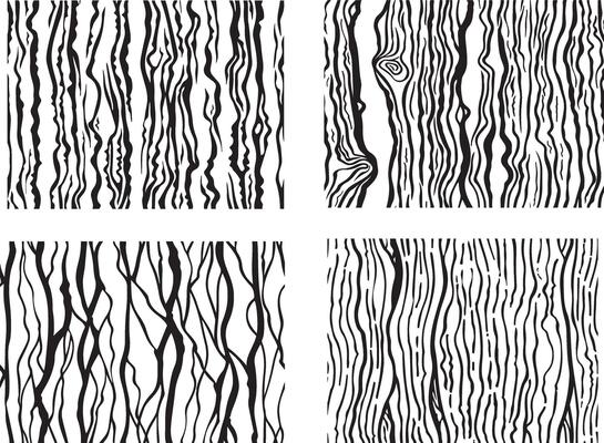 four different wood grain patterns