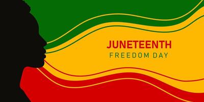 Juneteenth Emancipation Day. Honoring Black History and Freedom. Banner Poster. Illustration vector