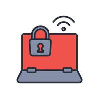 secure wifi icon colours collection vector