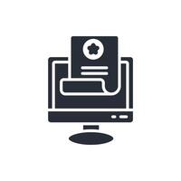 blogging icon flat style vector