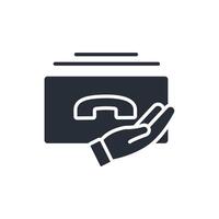 action call icon flat style vector