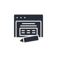 blog icon flat style vector