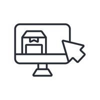 e commerce line icon style vector