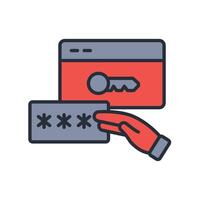 password icon colours collection vector