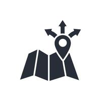 map flat icon style vector