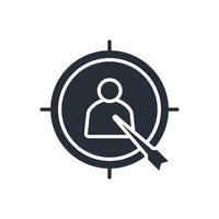 target icon flat style vector