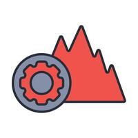 vpn tunnel icon colours collection vector