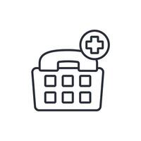 phone call icon Editable stroke.linear vector