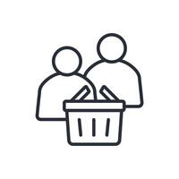 customer line icon style vector