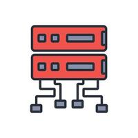proxy icon colours collection vector