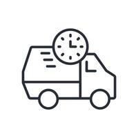fast delivery line icon style vector