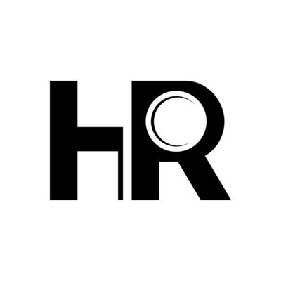 Letter H and R logo template design