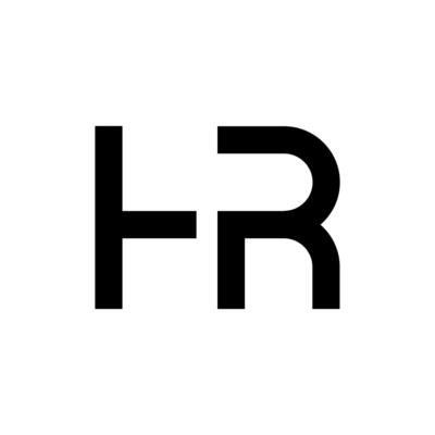 Monogram letter H R logo template