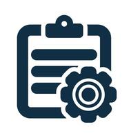 task list icon with setting icon vector
