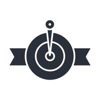 objective icons flat black vector
