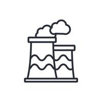 nuclear energy icons isolated on White Background. Flat style design vector