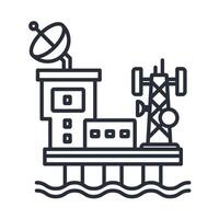 oil rig icons isolated on White Background. Flat style design vector