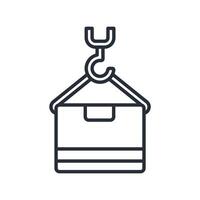 container loading icons isolated on White Background. Flat style design vector