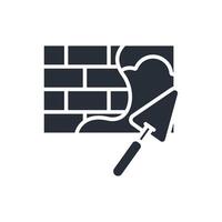 wall building icons isolated on White Background. Flat style design vector