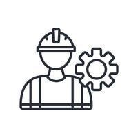 worker icons isolated on White Background. Flat style design vector