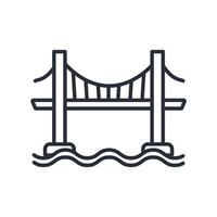 bridge icons isolated on White Background. Flat style design vector