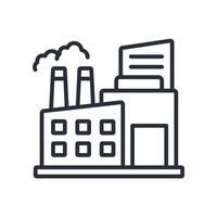 factory icons isolated on White Background. Flat style design vector
