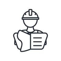 engineer icons isolated on White Background. Flat style design vector