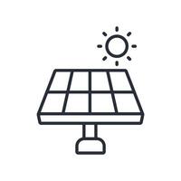 solar power icons isolated on White Background. Flat style design vector
