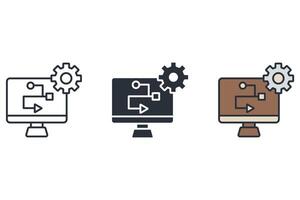 web optimization icons isolated on White Background vector
