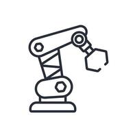 autonomous robot icons isolated on White Background. Flat style design vector