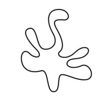 A line drawing of a flower with a stem vector