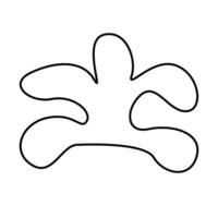 A drawing of a turtle with a line abstract vector