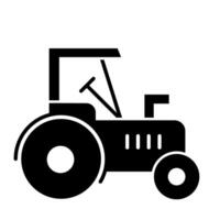 Tractor solid icon on white background vector