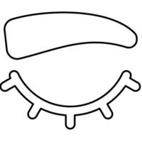 Eyelid outline icon vector