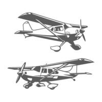 Classic Airplane Illustration in Retro Style vector