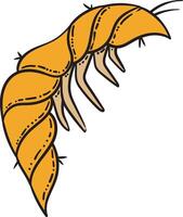 Simlply Seanimal Lobster fish illustration design - with simple style color - for template and illustration elements with yellow color vector