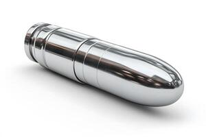 Sleek Stainless Steel Bullet-Shaped Object for Industrial and Automotive Design photo