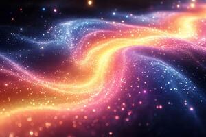 Cosmic Energy Flow in a Vibrant Abstract Space Scene for Digital Art and Design photo