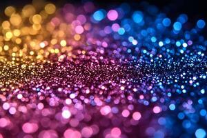 Vibrant Color Gradient with Glowing Bokeh Effect for Festive Designs photo