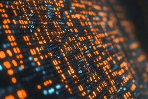 Abstract Digital Binary Data Stream for Technology and Computing Concepts photo